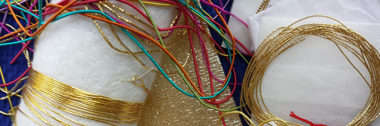 photo of metal threads and goldwork embroidery supplies