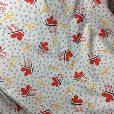 close-up photo of the EAC/ACB logo fabric
