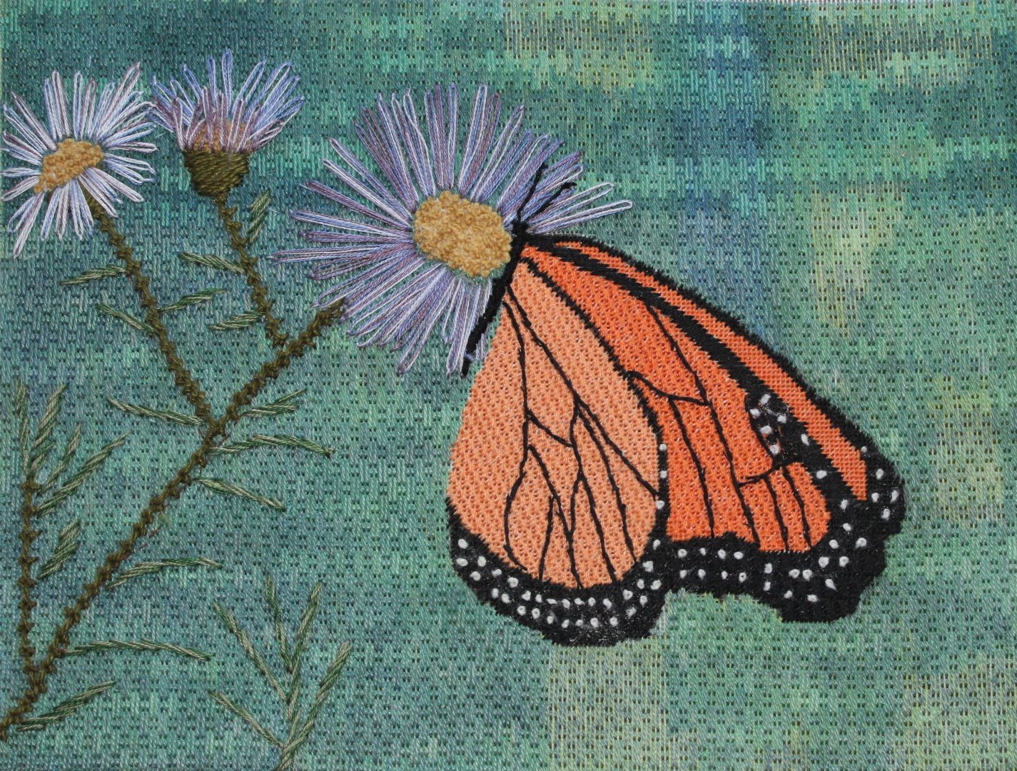 9022: Monarch and Asters