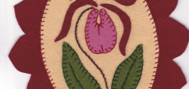 Lady’s Slipper Appliqué Instructions and Pattern by Joyce Gill