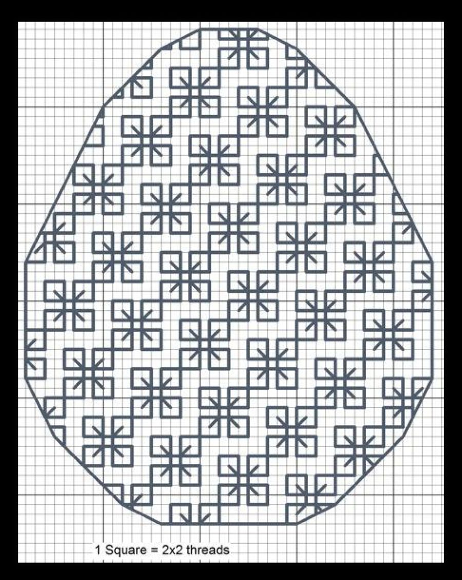 Blackwork Egg Pattern