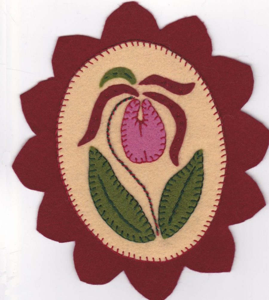 Lady's Slipper Appliqué Instructions and Pattern by Joyce Gill