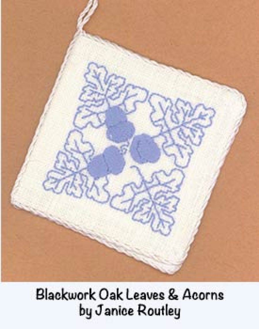 Blackwork Oak Leaves & Acrons