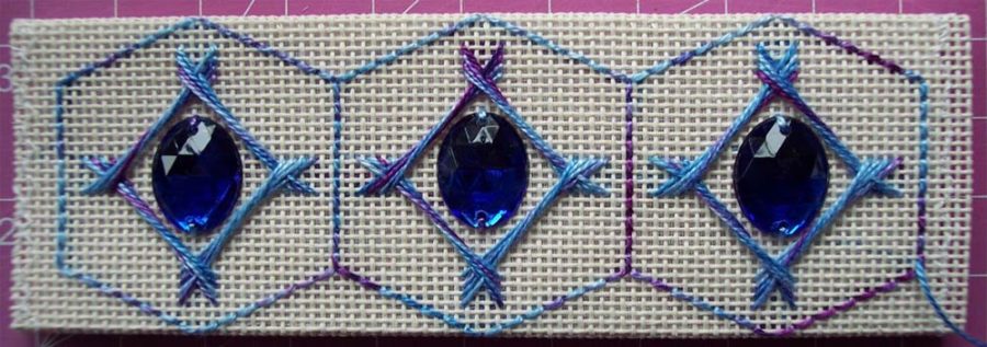 Blue Hexagon 3-Sided Ornament